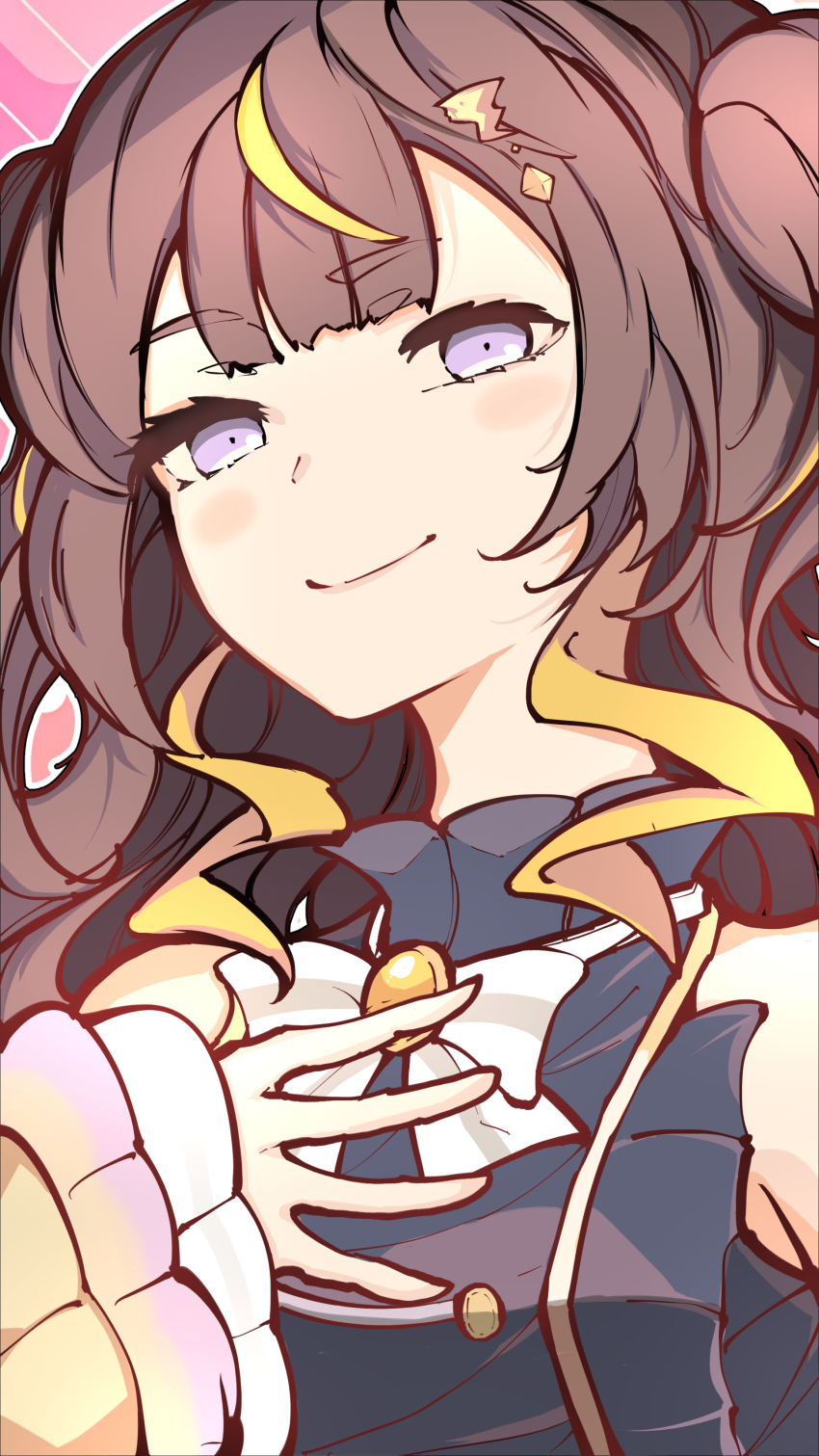 1girl, absurdres, anya_melfissa, anya_melfissa_(1st_costume), black_dress, blonde_hair, blush_stickers, bow