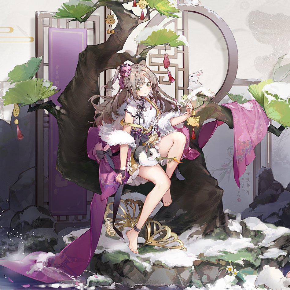 1girl, architecture, artist_request, barefoot, brown_hair, check_artist, china_dress, chinese_clothes