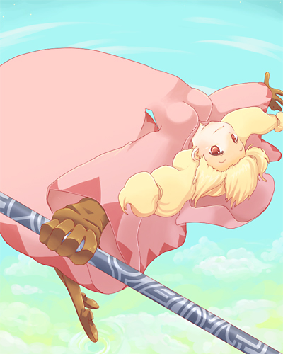 1girl, 2003204, atsurikacha, blonde_hair, blush, boots, braid, brown_gloves