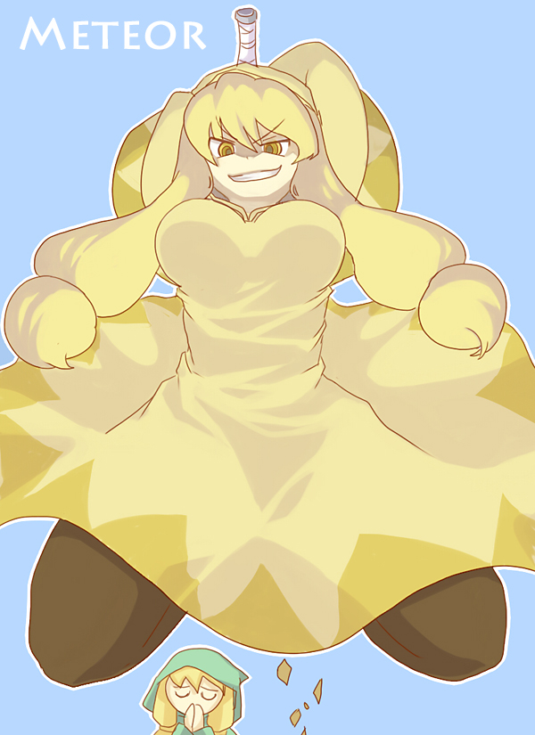 2003204, 2girls, alternate_color, arms_up, atsurikacha, axe, blonde_hair, braid