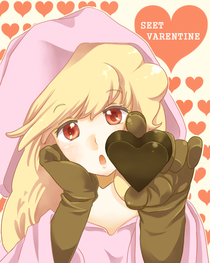 1girl, 2003204, blonde_hair, chocolate, english_text, engrish_text, female_focus, final_fantasy