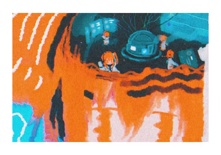 a.i._voice, adachi_rei, black_shirt, border, cable, chibi, clone, close-up