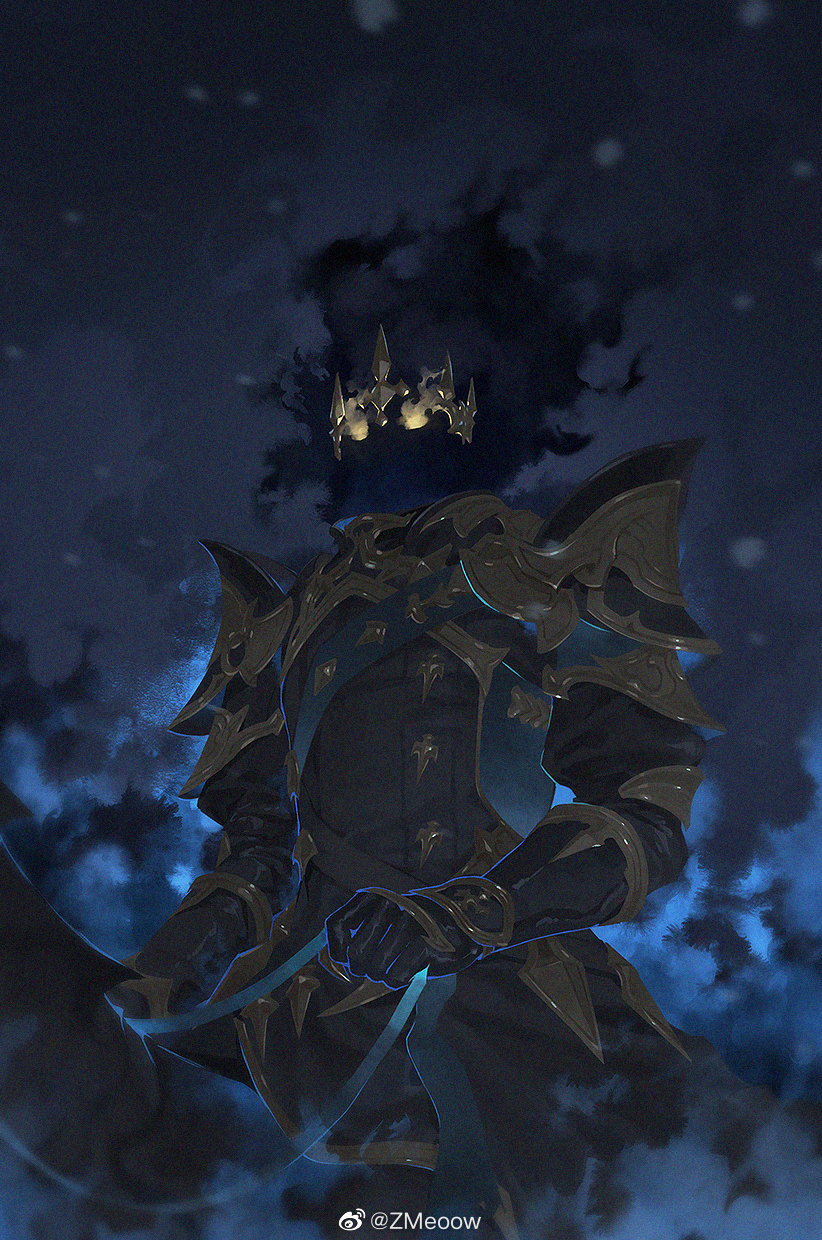 1other, ambiguous_gender, armor, chinese_commentary, commentary_request, covered_mouth, cowboy_shot, dark_knight_(final_fantasy)