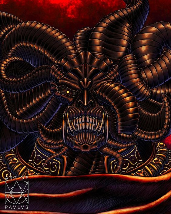 1boy, armor, artist_name, black_armor, black_skin, colored_skin, elden_ring, horns