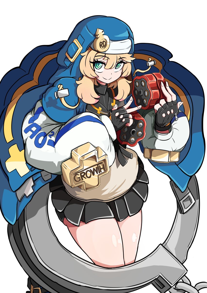 1boy, absurdres, androgyne_symbol, bike_shorts, bike_shorts_under_skirt, black_gloves, black_skirt, blonde_hair