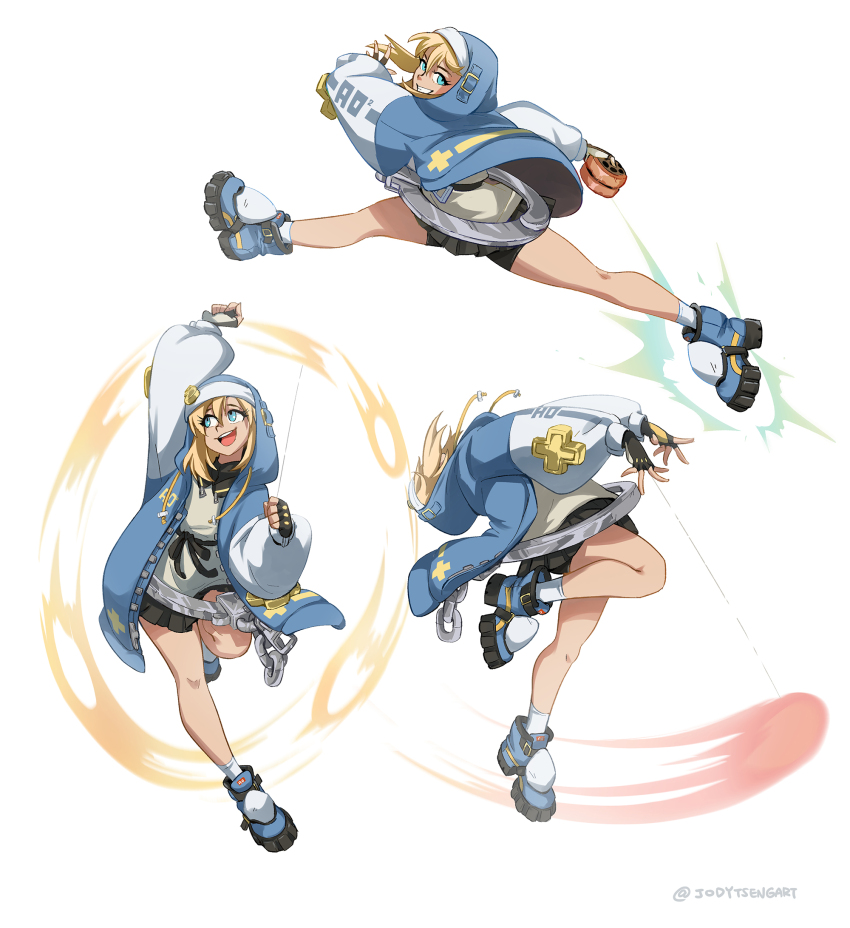 1boy, androgyne_symbol, bike_shorts, bike_shorts_under_skirt, black_gloves, black_shorts, black_skirt, blonde_hair