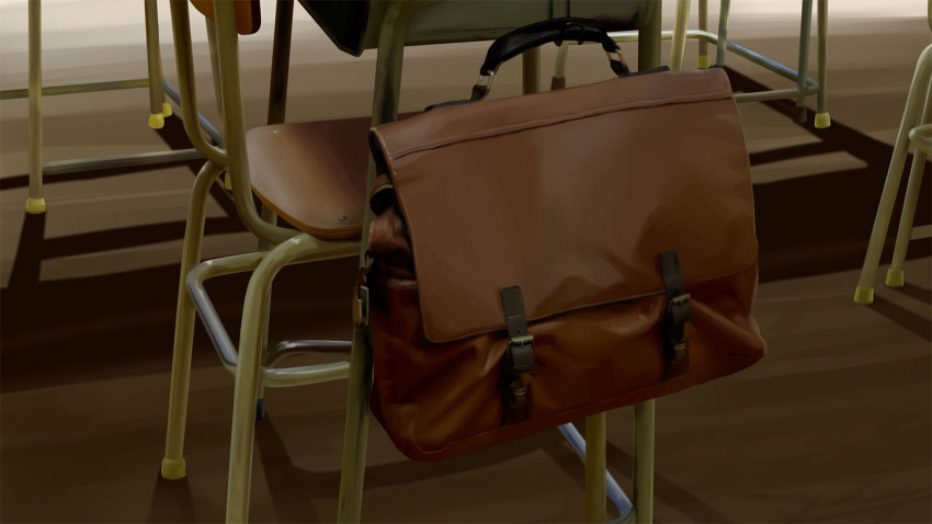 bag, carp1985, chair, classroom, desk, indoors, japan, no_humans, original, school, still_life