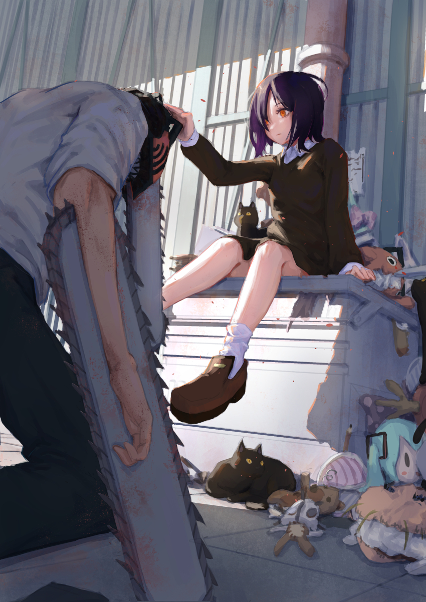 1boy, 1girl, absurdres, asuka-w, chainsaw_man, character_doll, denji_(chainsaw_man), doll