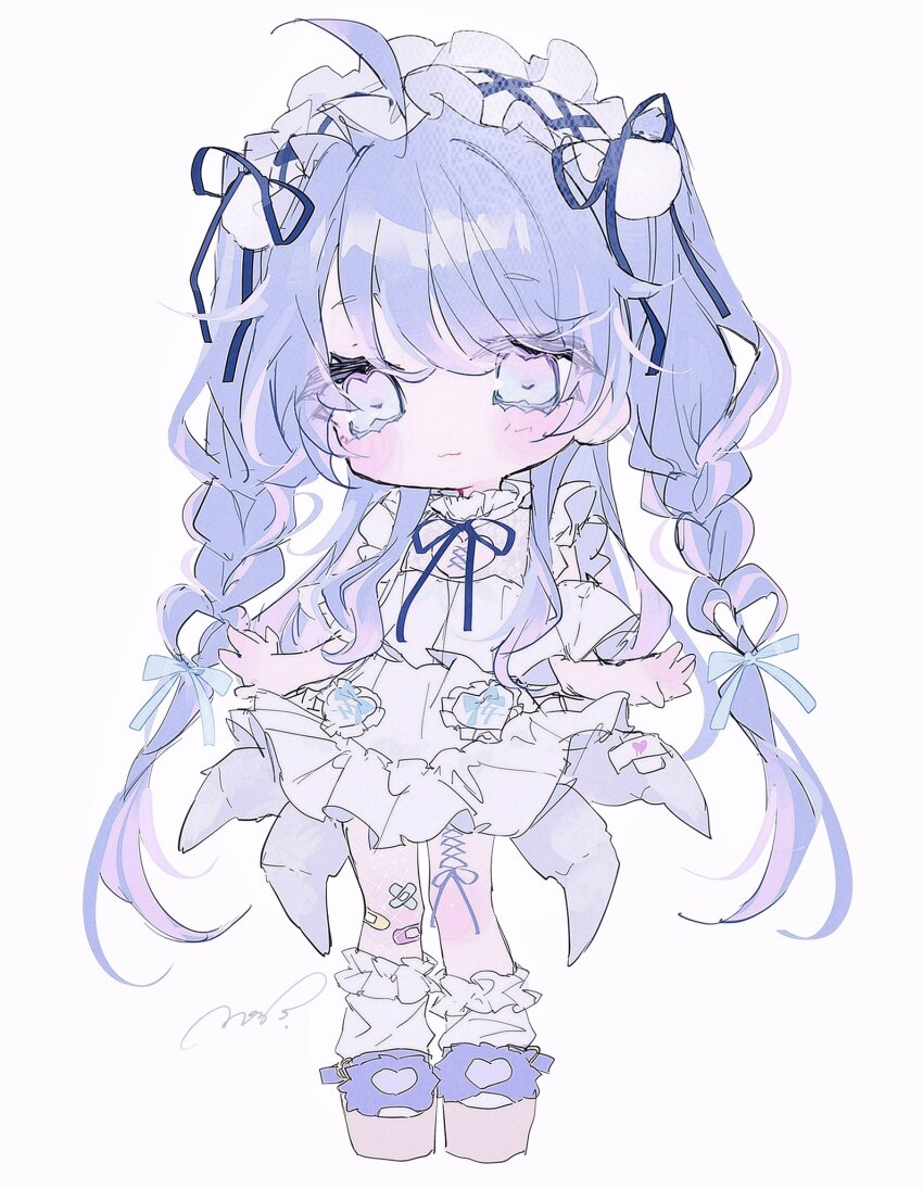 1girl, amiya_aranha, amiya_aranha_(1st_costume), arthropod_limbs, bandaid, bandaid_on_leg, blush, chibi