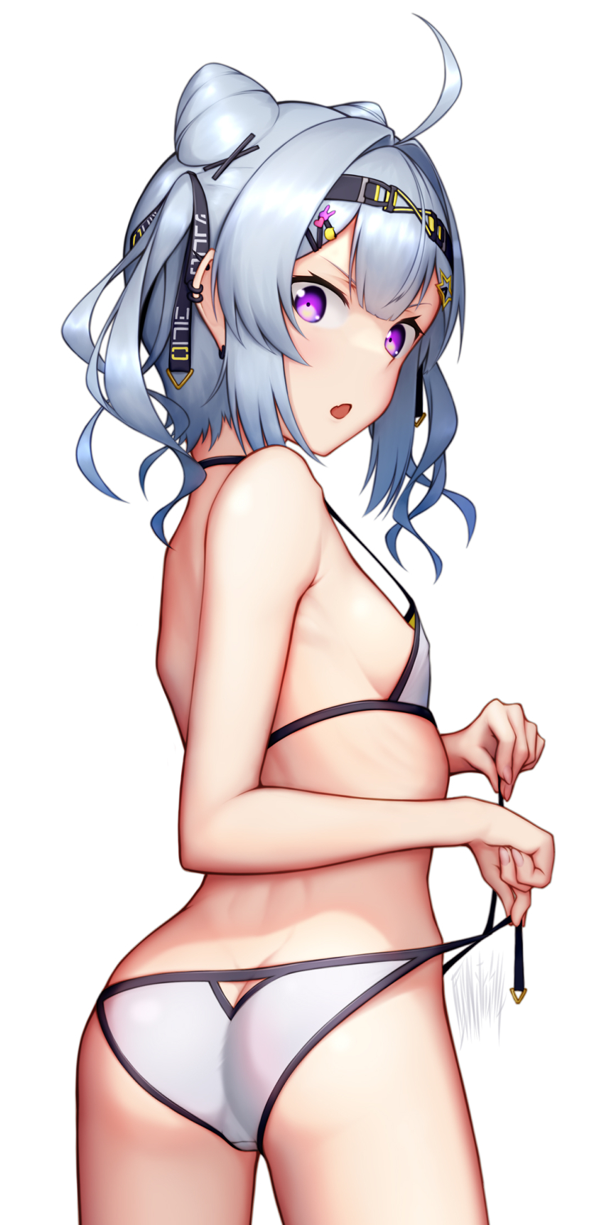 bikini, breasts, butt_crack, highres, nijisanji, nijisanji_en, nitrus, purple_eyes