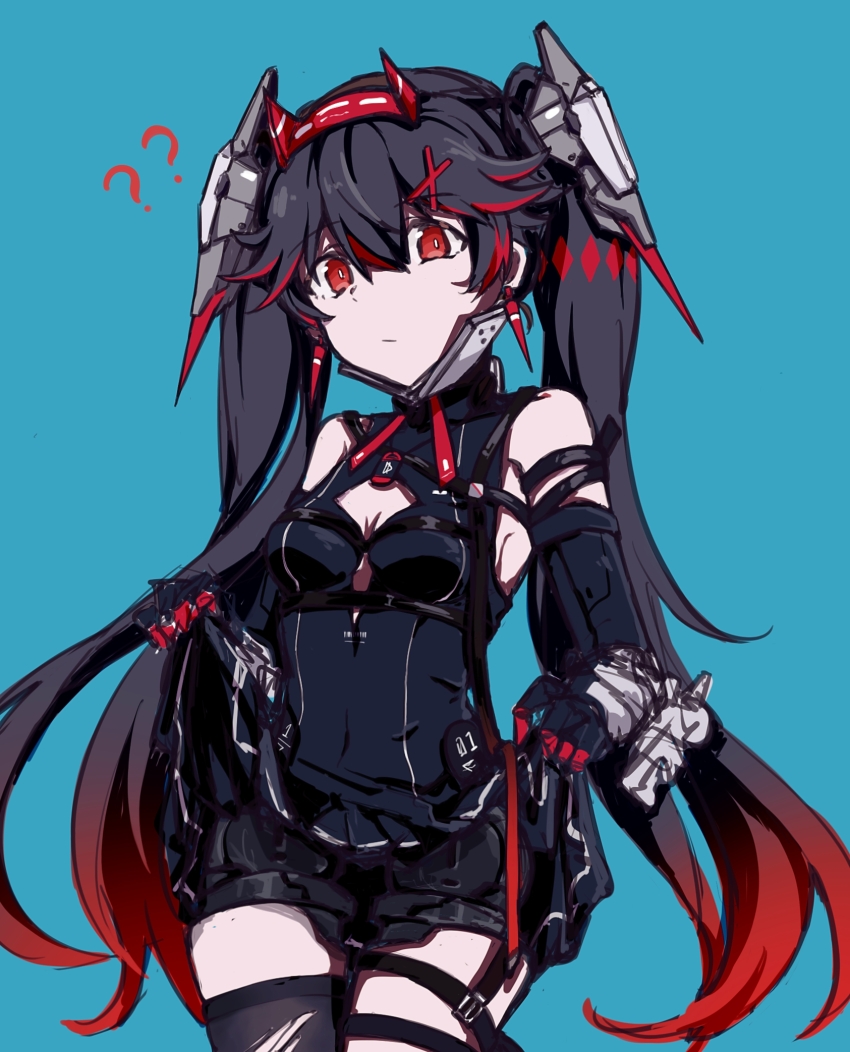 1girl, ?, ??, bare_shoulders, beizhi, black_dress, black_gloves, black_hair