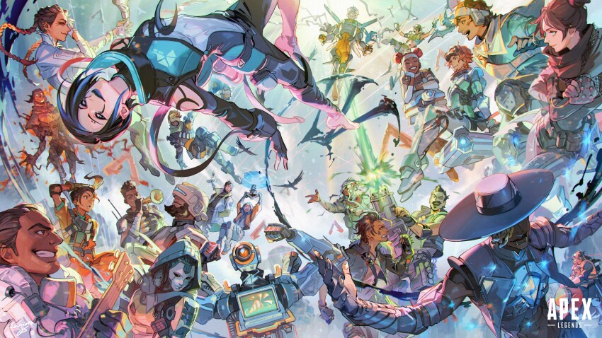 1other, 6+boys, 6+girls, ^_^, abs, absurdres, ambiguous_gender, android