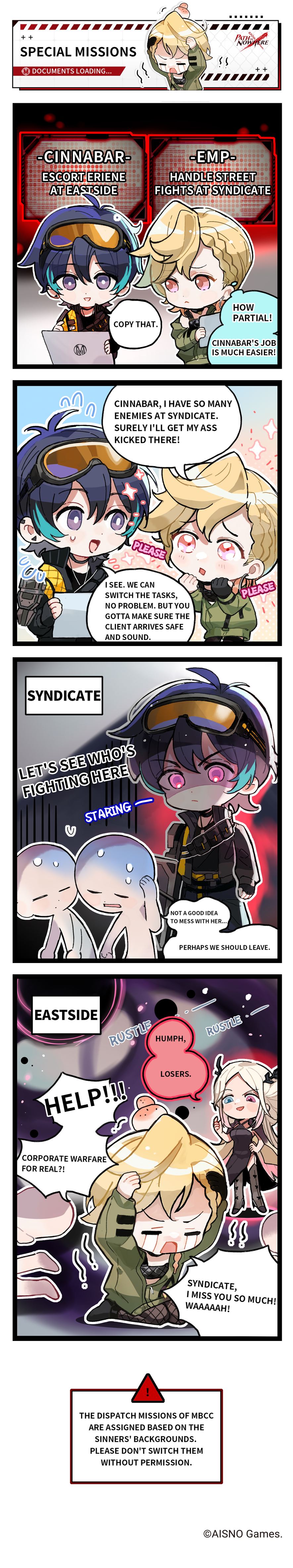 3girls, absurdres, blonde_hair, chibi, comic, eirene_(path_to_nowhere), emp_(path_to_nowhere), english_text