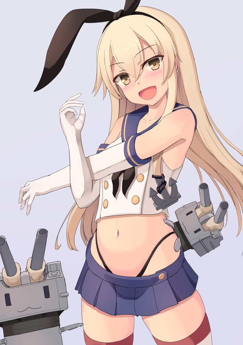 1girl, absurdres, black_neckerchief, black_panties, blonde_hair, blue_sailor_collar, blue_skirt, blush