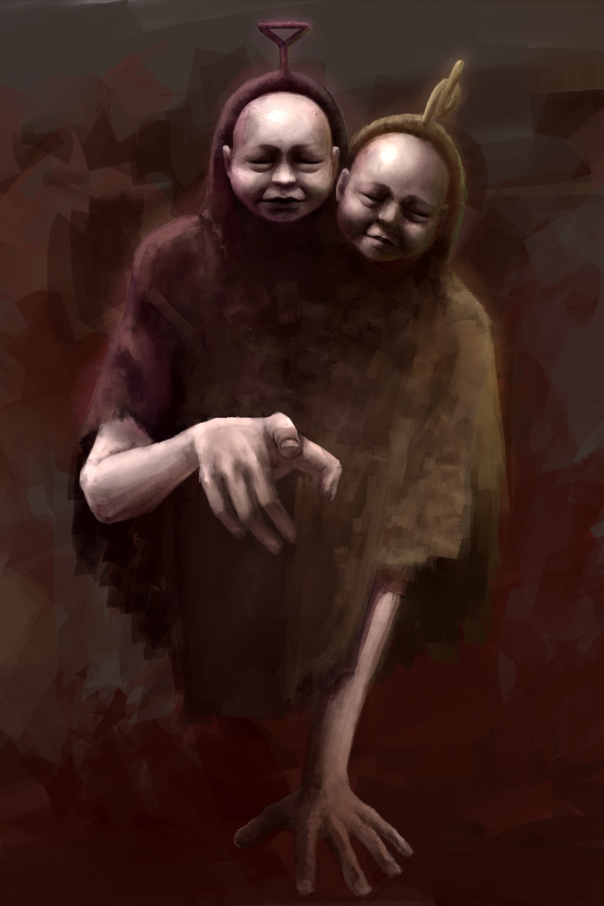 absurdres, billy_and_miriam_locane, black_background, creature, creepy, duzt, expressionless, full_body