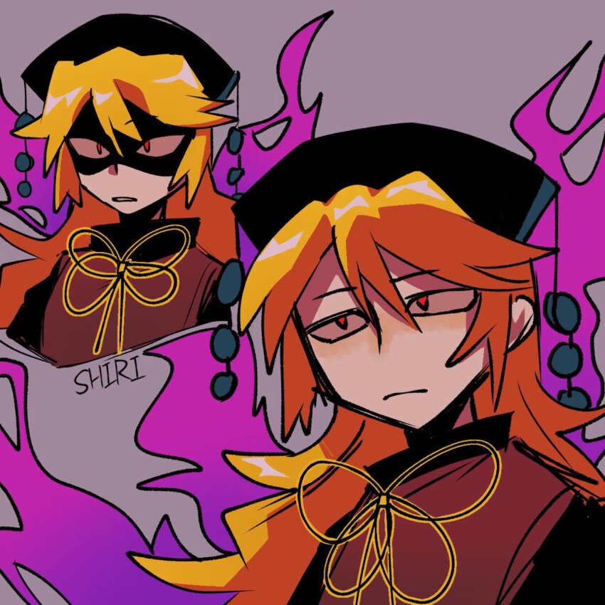 1girl, black_headwear, black_shirt, blonde_hair, closed_mouth, commentary, hair_between_eyes, hat