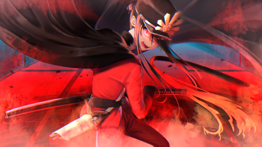 1boy, belt, black_cape, black_gloves, black_hair, cape, commentary_request, fate/grand_order