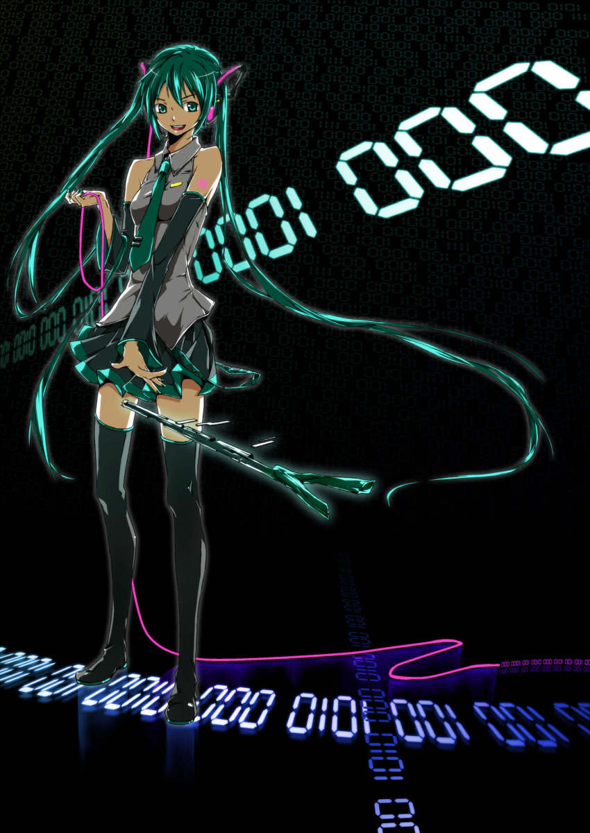bad_id, bad_piapro_id, binary, detached_sleeves, gor2, green_eyes, green_hair, hatsune_miku