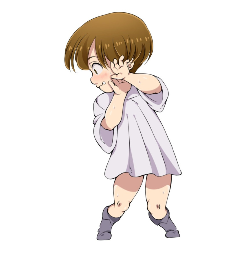 1boy, 1girl, 1other, aged_down, androgynous, black_footwear, blush, boots