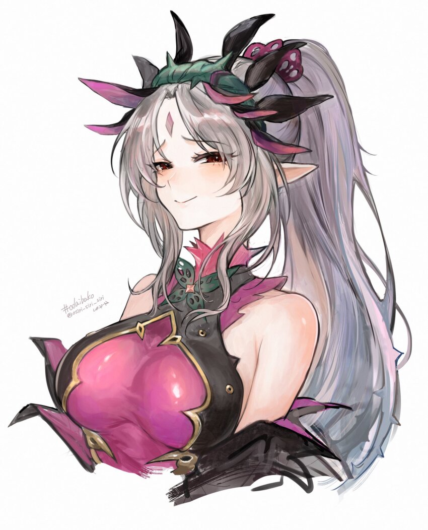 1girl, breasts, closed_mouth, cropped_arms, cropped_torso, facial_mark, fire_emblem, fire_emblem_heroes