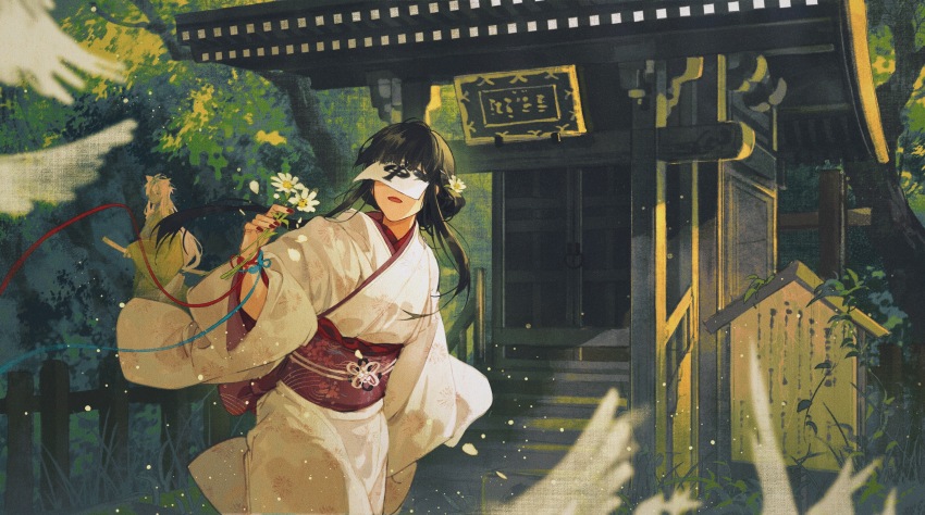 1boy, 1girl, absurdres, animal, animal_ears, architecture, bird, black_hair