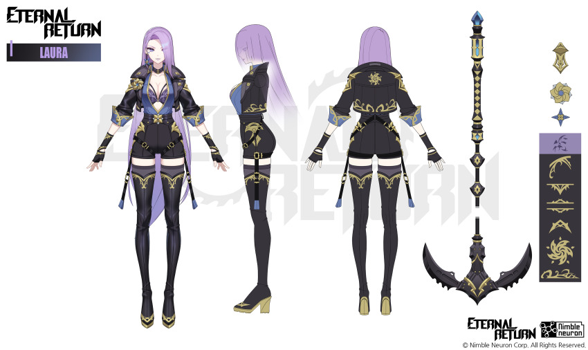 1girl, absurdres, black_choker, black_jacket, black_shorts, black_survival, black_thighhighs, boots