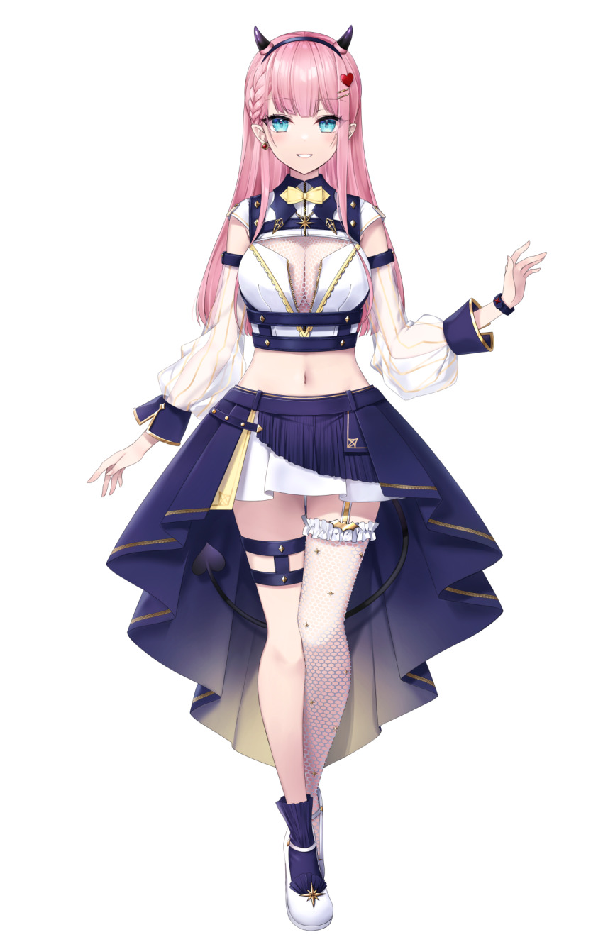 1girl, bikini, blue_eyes, blue_skirt, braid, breasts, cleavage, cleavage_cutout