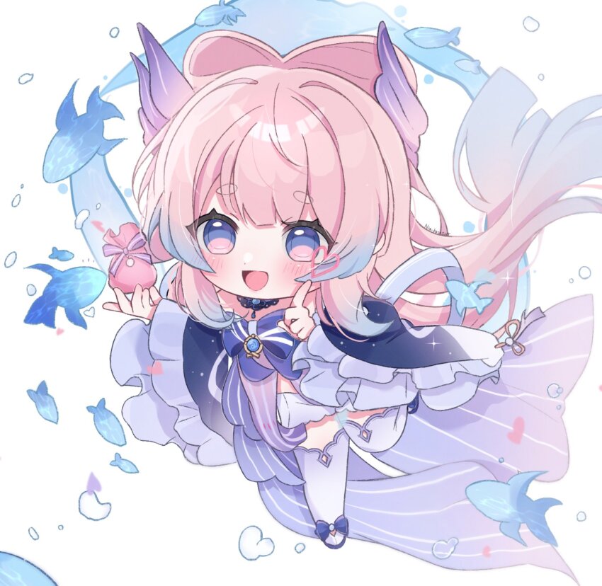 1girl, amimia_zaxtuta, artist_name, bare_shoulders, blue_gem, blue_hair, blush, bow