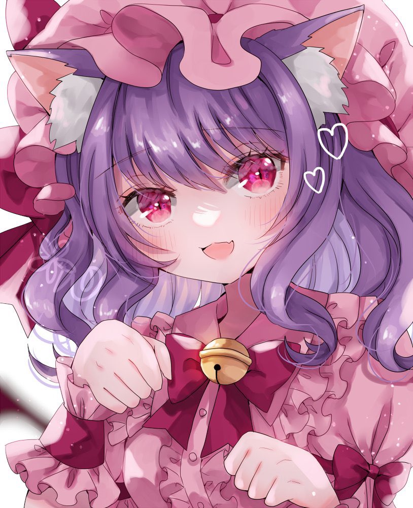 1girl, animal_ears, bell, blush, bow, bowtie, breasts, buttons