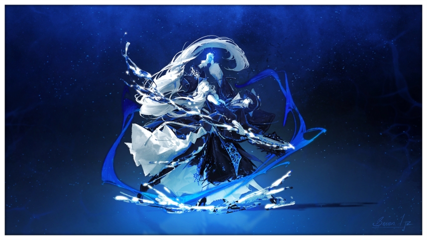 2girls, 7hertz, absurdres, amaia_(arknights), arknights, black_dress, black_hair, black_headwear