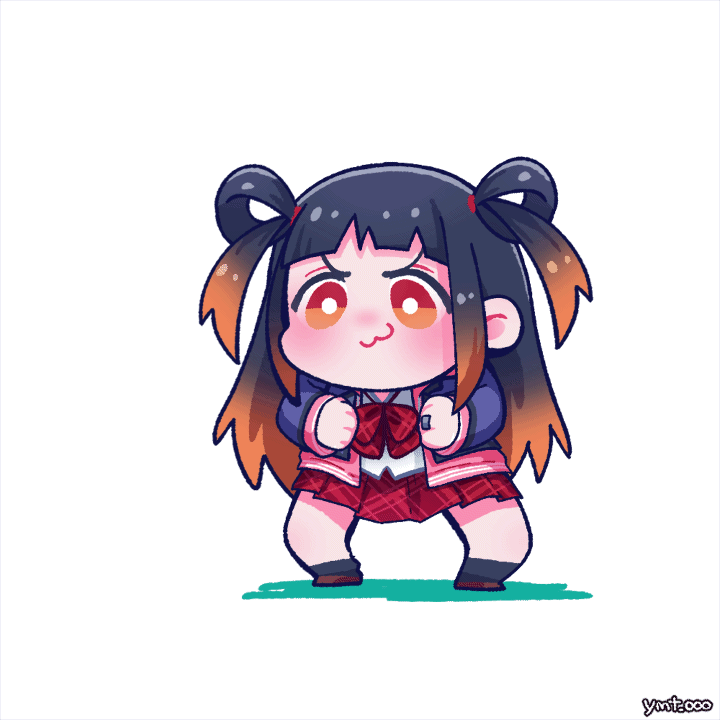 >:3, 1girl, :3, animated, animated_gif, artist_name, black_hair, black_socks