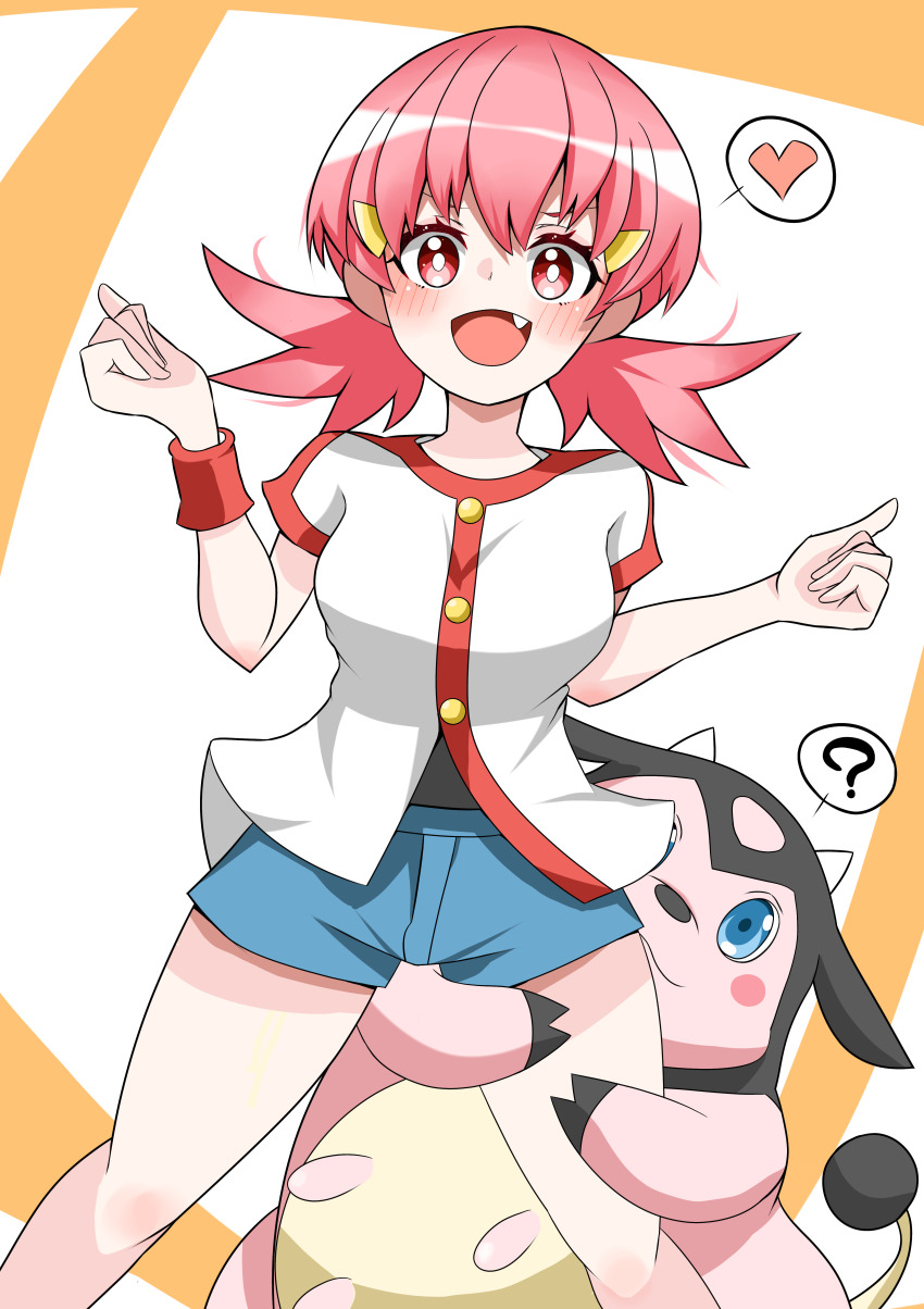 2girls, 9ma_(9matohibari), ?, absurdres, bare_legs, blush, blush_stickers, commentary