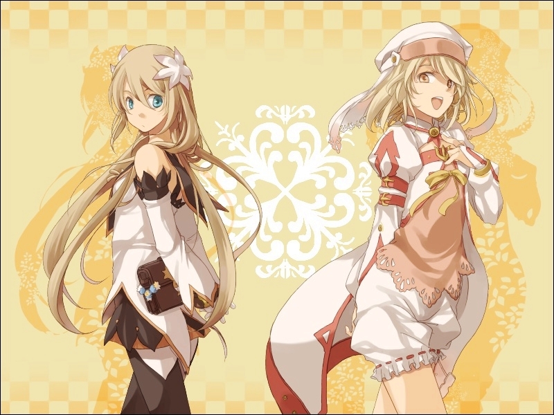 00s, 2girls, alice_(tales), bad_id, bad_pixiv_id, blonde_hair, bloomers, blue_eyes