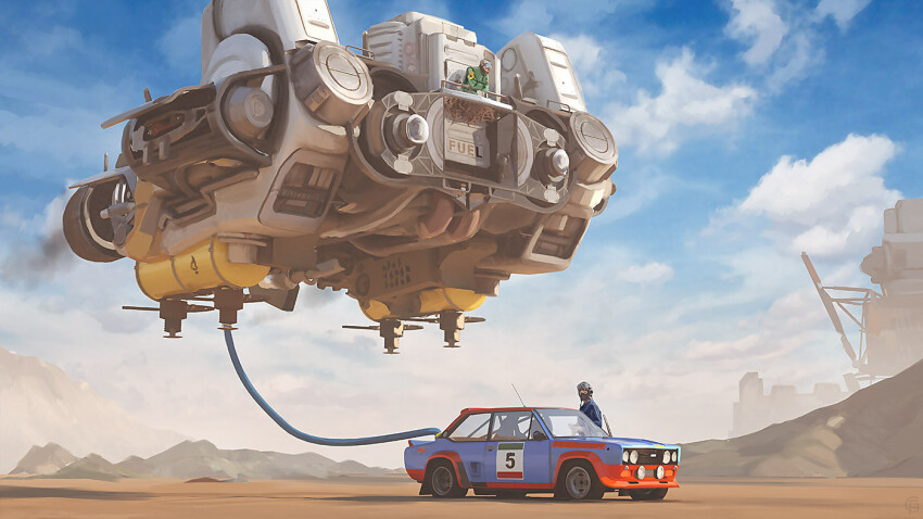 2boys, aircraft, building, car, dessert, fiat_131_abarth, food, gas_station