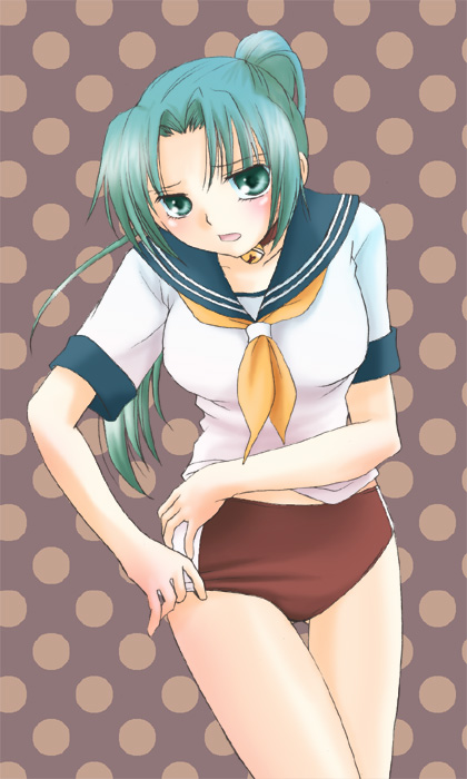 00s, buruma, gym_uniform, higurashi_no_naku_koro_ni, oujima_tamaki, solo, sonozaki_mion, tagme