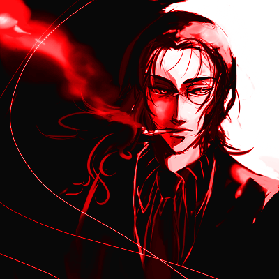 161, 1boy, age_regression, cigarette, garrote, glasses, hellsing, lowres