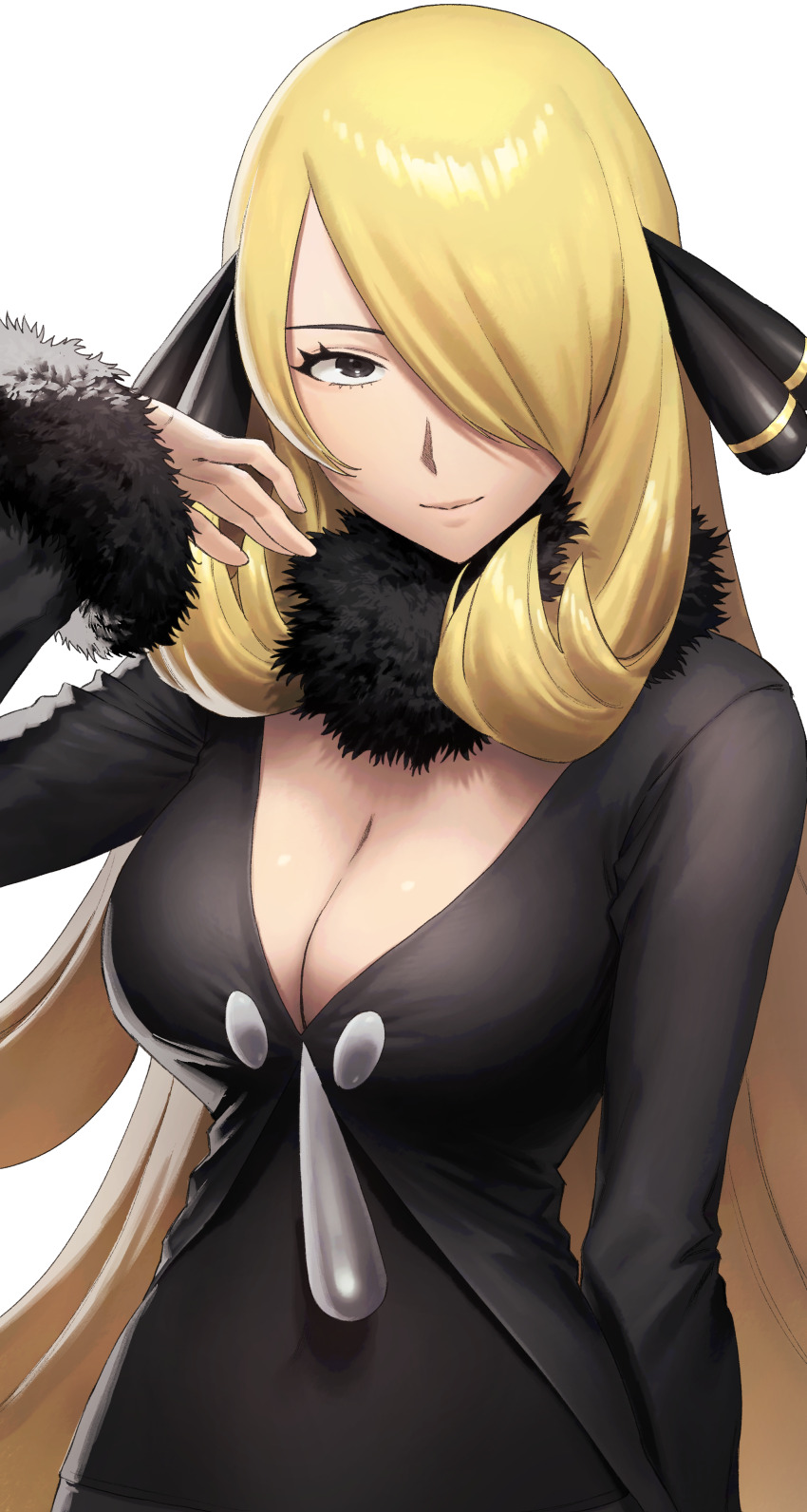 1girl, absurdres, akushitsu_ningen, black_coat, black_eyes, black_shirt, blonde_hair, breasts
