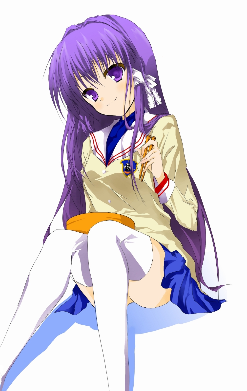 00s, bad_id, bad_pixiv_id, chopsticks, clannad, fujibayashi_kyou, highres, long_hair