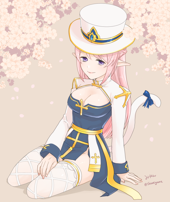 1girl, arch_bishop_(ragnarok_online), blue_bow, blue_dress, blush, bow, braid, breasts