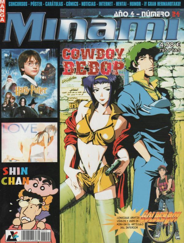 albus_dumbledore, bicycle, character_request, cigarette, cover, cowboy_bebop, faye_valentine, glasses, golden_boy, harry_potter, harry_potter_(series), harry_potter_and_the_philosopher's_stone, hermione_granger, love_hina, magazine_cover, magazine_scan, narusegawa_naru, ooe_kintarou, purple_hair, ron_weasley, scan, severus_snape, shin-chan, spanish_text, spike_spiegel, third-party_edit, wizarding_world