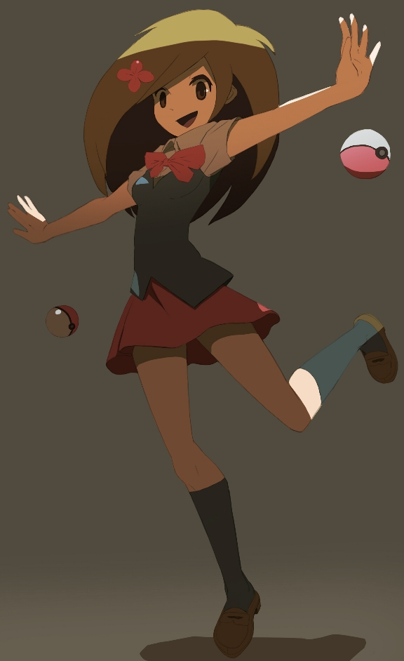 00s, 1girl, bad_id, bad_pixiv_id, balancing, brown_eyes, brown_hair, female_focus