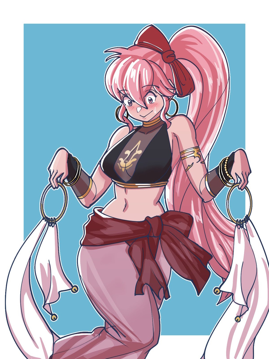 1girl, armlet, bare_shoulders, bead_bracelet, beads, bell, bow, bracelet