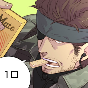 bandana, big_boss, brown_hair, calorie_mate, caloriemate, eyepatch, lowres, metal_gear_(series), metal_gear_solid_3:_snake_eater