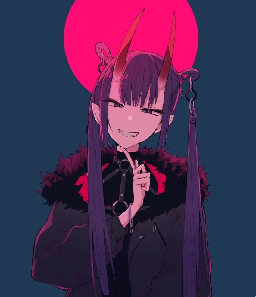 1girl, alternate_costume, bob_cut, eyeliner, fate/grand_order, fate_(series), fur_collar, head_tilt