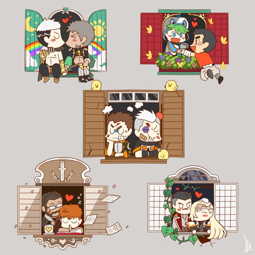 beard, bird, blush, book, brian_(gyee), bug, butterfly, chibi