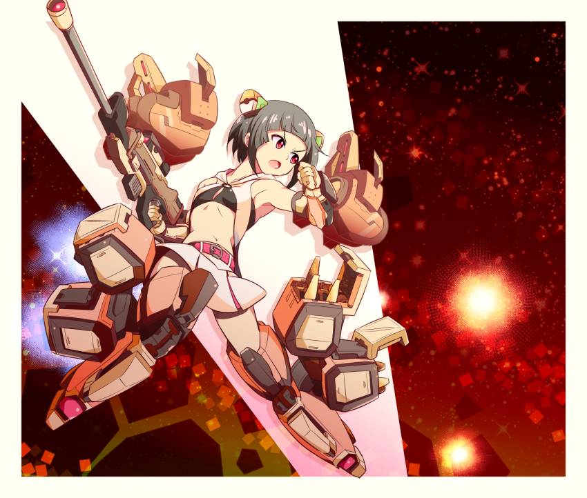 alice_gear_aegis, armor, belt, belt_buckle, blunt_bangs, breasts, buckle, fumishima_asuka