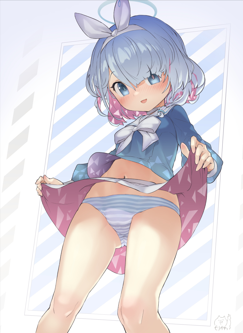 1girl, :d, absurdres, aqua_eyes, aqua_hair, arona_(blue_archive), blue_archive, blush