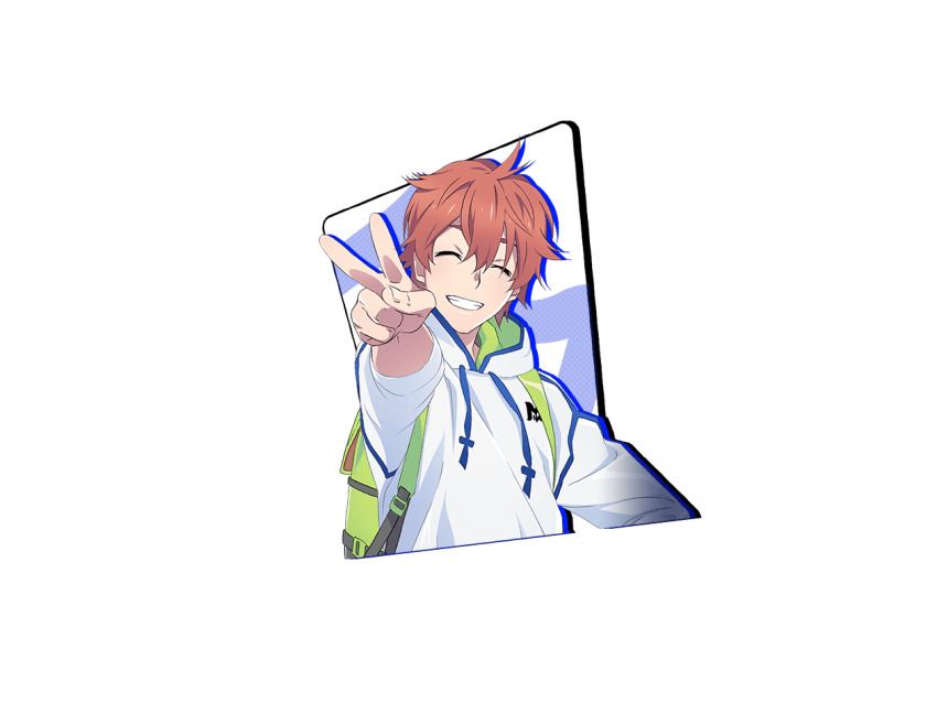 1boy, brown_eyes, brown_hair, game_cg, hood, hoodie, m_hold’em, official_art