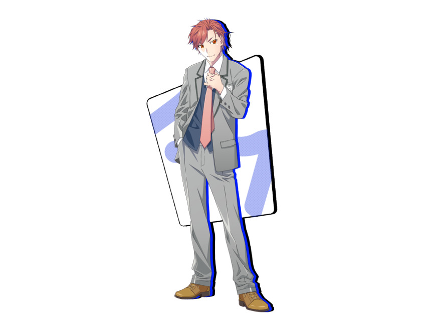 1boy, brown_eyes, brown_hair, game_cg, m_hold’em, necktie, official_art, short_hair