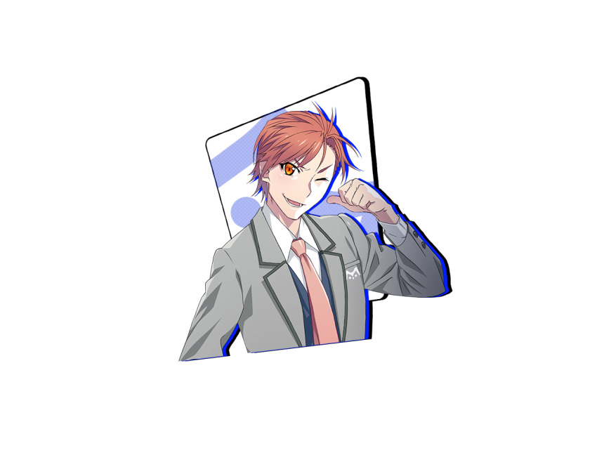 1boy, brown_eyes, brown_hair, game_cg, hood, hoodie, m_hold’em, official_art